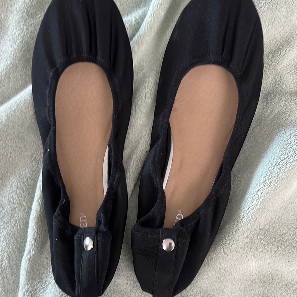 Wanted Black Minimalist Flats Size 10